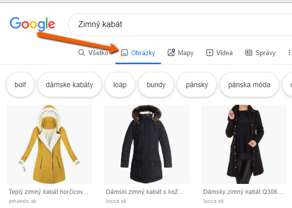 Vyhľadávanie v Google obrázkoch